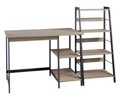 Soho 2-Piece Home Office Desk & Bookshelf Set - Modern Workspace Solution