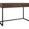Horatio Brown & Gunmetal Wood Desk - Modern Office Furniture