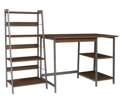Soho 2-Piece Wooden Desk & Bookcase Set - Stylish and Functional Furniture for Home Office