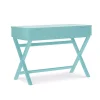 Kari Turquoise Lift-Top Campaign Desk - Stylish & Functional Home Office Solution