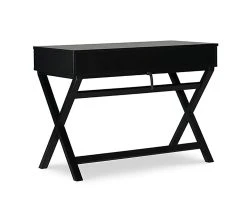 Kari Black Lift-Top Campaign Desk - Modern & Space-Saving Office Furniture