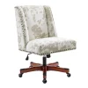 Austin Brown Linen Cow Print Office Chair - Stylish & Comfortable
