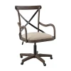 Radley Cafe Gray Wash X-Back Swivel Office Chair - Ergonomic Design Comfort for Home & Office
