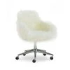 Coralie Faux Fur Swivel Office Chair - Premium Comfort & Style