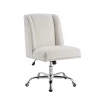Comfort Home Warm White Sherpa Office Chair - Ergonomic & Plush Seating