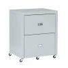 Kari Gray 2-Drawer Rolling Filing Cabinet - Durable Storage Solution for Office & Home