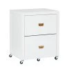 Kari White 2-Drawer Rolling Filing Cabinet - Compact Storage Solution