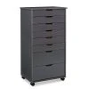 Craft Mate Gray Wood 8-Drawer Rolling Storage Cart - Versatile Organizer for Home & Office