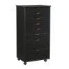 Craft Mate Black Wood 8-Drawer Rolling Storage Cart – Durable & Portable Organizer