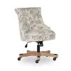 Tift Floral Fabric Swivel Office Chair - Ergonomic Comfort for Your Workspace