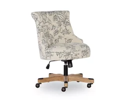 Tift Floral Fabric Swivel Office Chair - Ergonomic Comfort for Your Workspace
