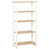 Dorm Essentials Oak & White 4-Shelf Bookcase - Stylish & Functional Storage Solution