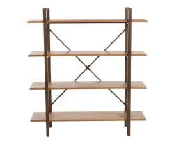 Medium Mango Open 4-Shelf Bookcase – Stylish & Functional Bookshelf for Home or Office
