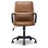 Camel Brown Vegan Leather Office Chair - Ergonomic & Stylish Desk Chair for Home & Office