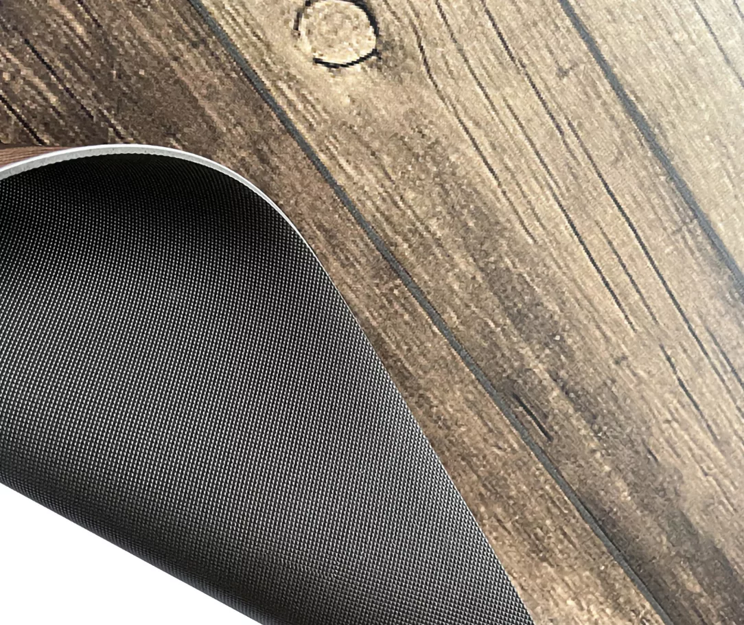 Brown Chevron Wood Print PVC Desk Mat - 34" X 47" - Stylish & Durable Office Accessory - Image 3