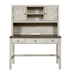 Riverwood Desk With Hutch & USB Charging - Stylish Modern Office Desk for Home & Office
