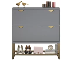 CosmoLiving Brielle Entryway Shoe Storage Cabinet - Stylish & Functional Organization Solution