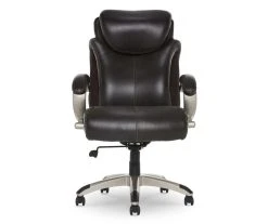 Dayton Dark Brown Big & Tall Bonded Leather Office Chair - Ergonomic Comfort for Workspaces