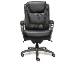 Baxter Black Big & Tall Bonded Leather Office Chair - Ergonomic Executive Chair with Comfortable Padding and Adjustable Features