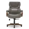 Conway Gray Big & Tall Bonded Leather Office Chair - Ergonomic Executive Desk Chair