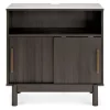 Brymont Dark Gray Sliding Door Accent Cabinet – Stylish Storage Solution