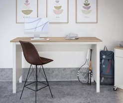 Evolution Vantage White & Weathered Oak Workbench - Premium Storage Cabinet for Home & Office