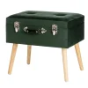 Glitzhome Velvet Suitcase Storage Stool | Multi-Functional Ottoman & Organizer | Elegant Home Decor
