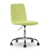 Green Fabric Swivel Task Chair - Ergonomic Office Chair with Comfortable Seat