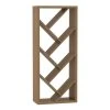 Brown Woodgrain Diagonal Shelf Bookcase - Stylish & Functional Bookshelf