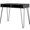 Novogratz Athena Faux Marble 2-Cubby Computer Desk - Stylish & Functional Office Furniture